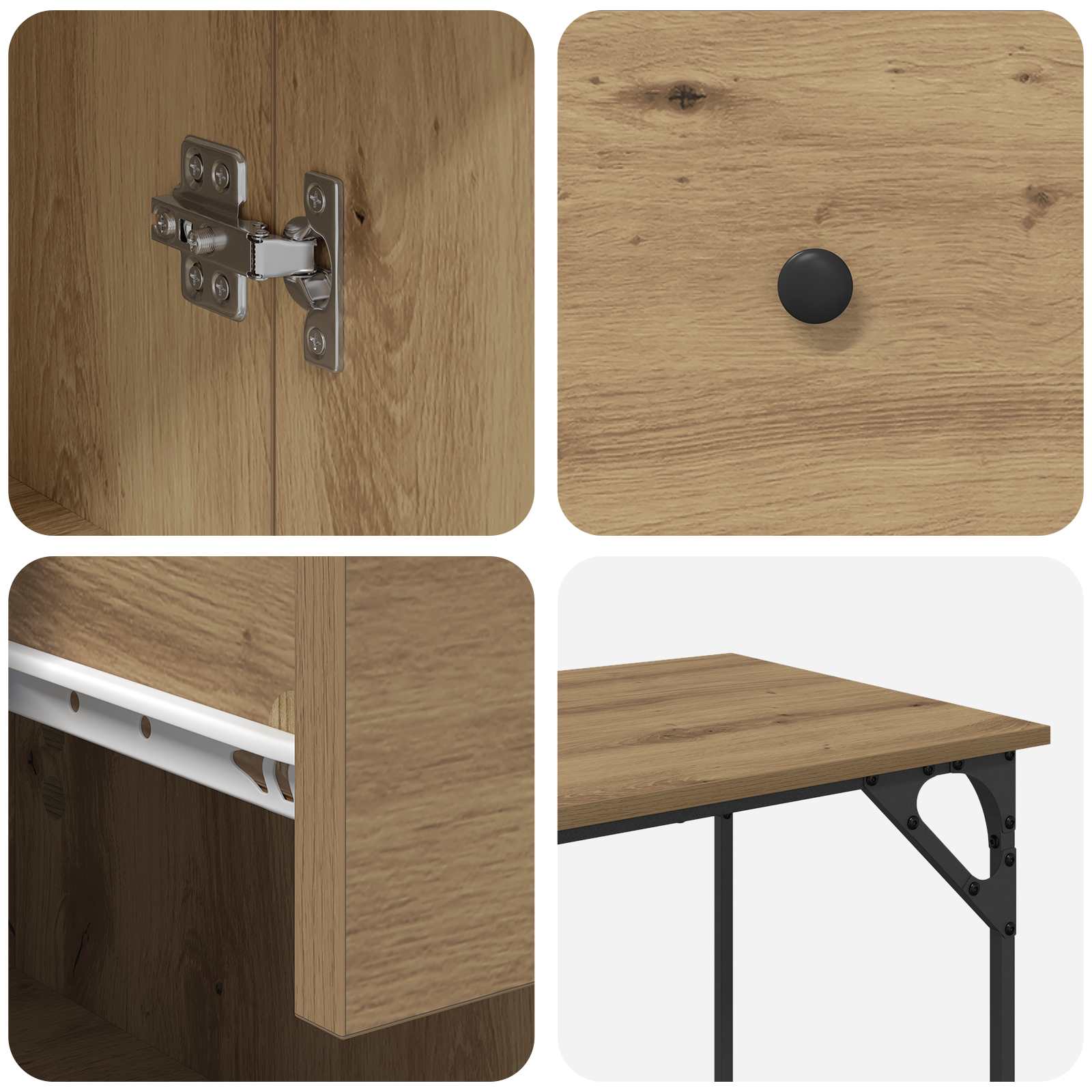 Computerbureau Artisan Eiken 131 x 48 x 75 cm Bewerkt hout