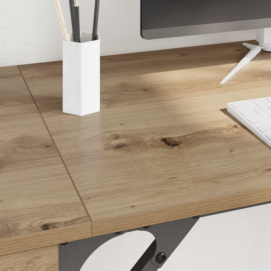 Computerbureau Artisan Eiken 131 x 48 x 75 cm Bewerkt hout