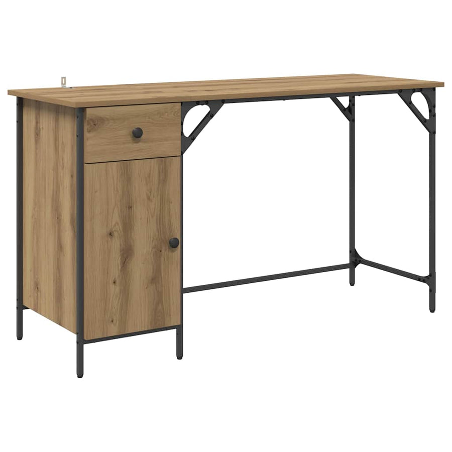 Computerbureau Artisan Eiken 131 x 48 x 75 cm Bewerkt hout