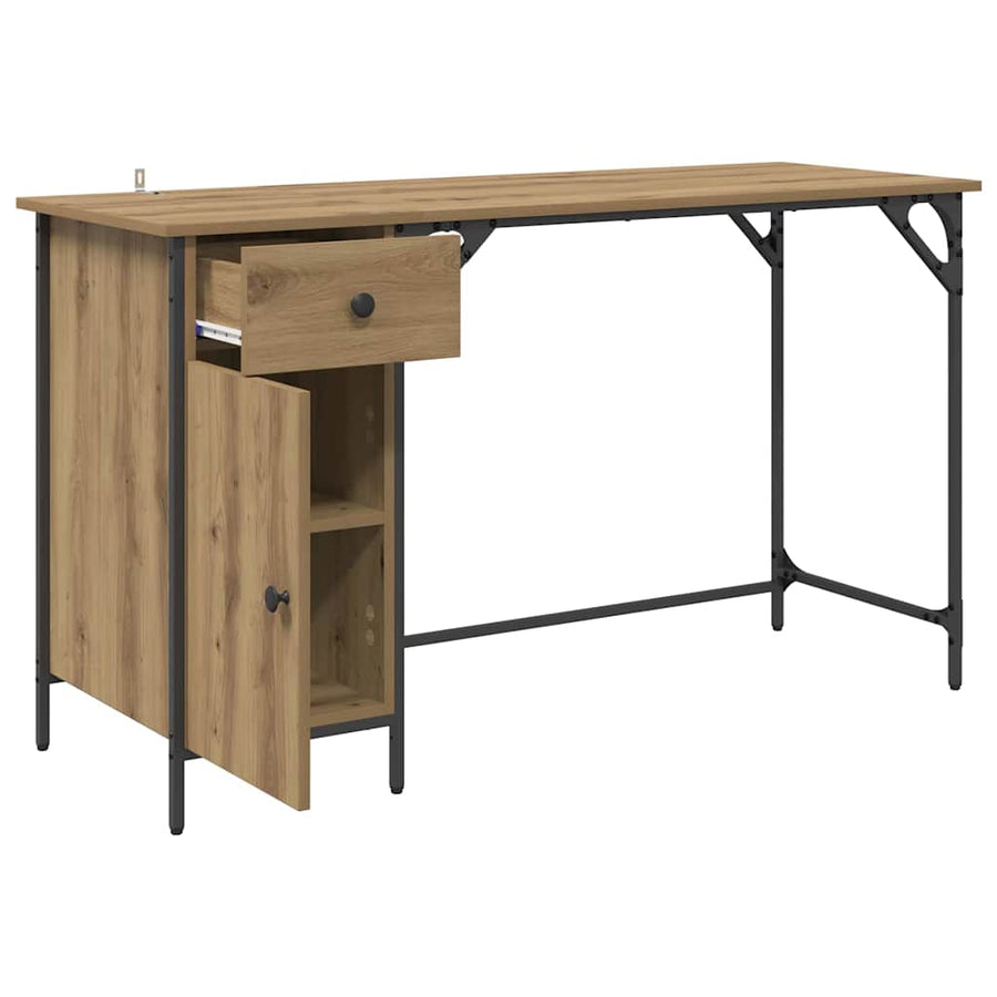 Computerbureau Artisan Eiken 131 x 48 x 75 cm Bewerkt hout