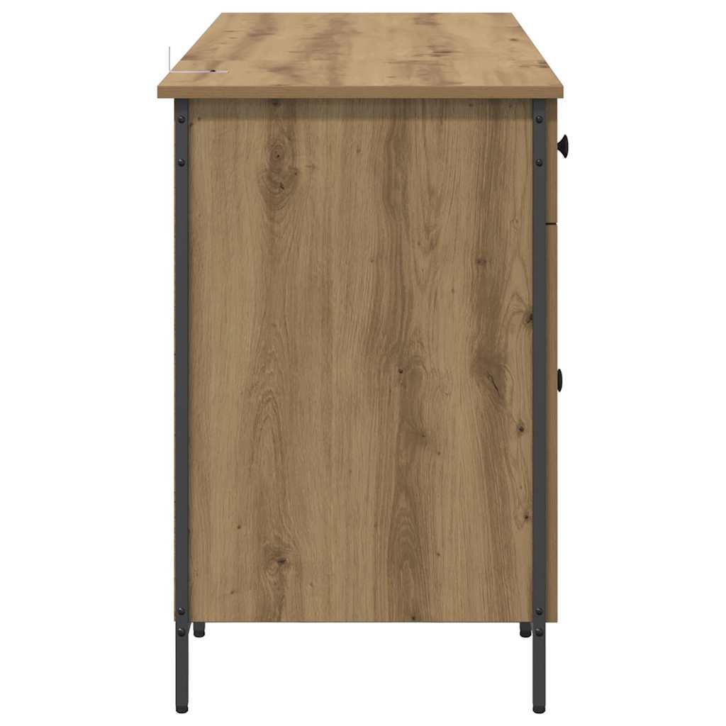 Computerbureau Artisan Eiken 131 x 48 x 75 cm Bewerkt hout