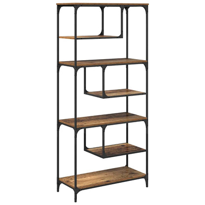 Boekenkast Oud hout 81 x 36 x 176 cm Bewerkt hout