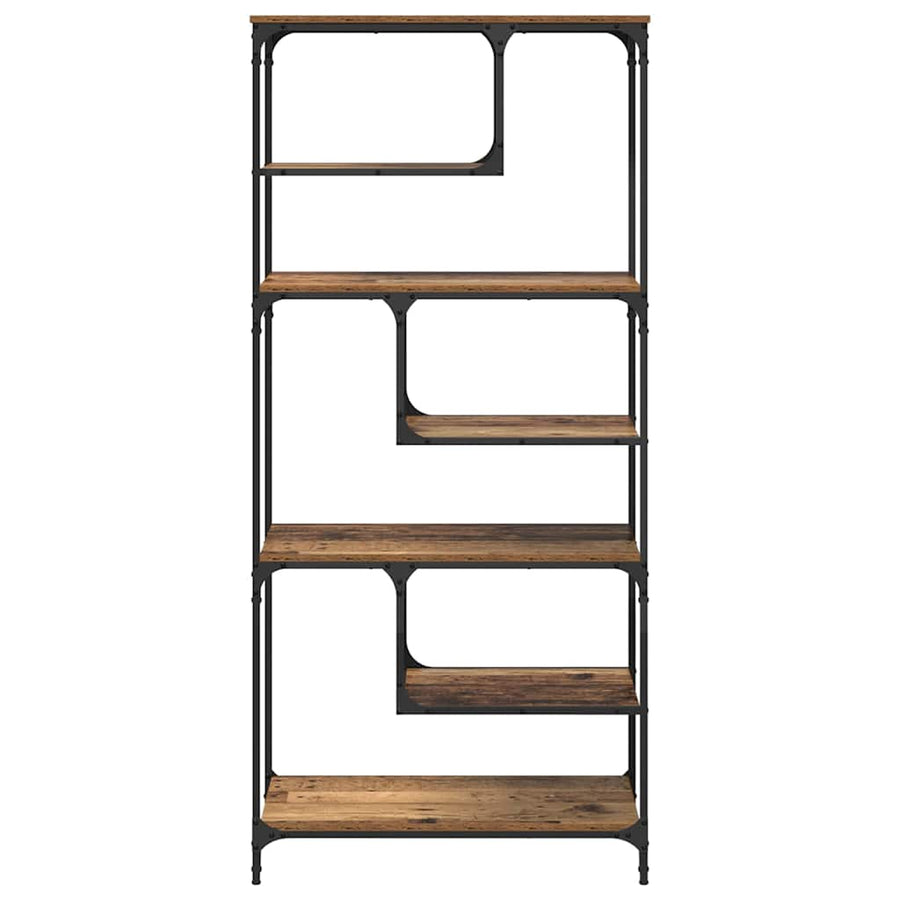 Boekenkast Oud hout 81 x 36 x 176 cm Bewerkt hout