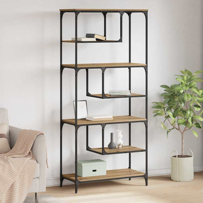 Boekenkast artisanaal eikenkleurig 81 x 36 x 176 cm