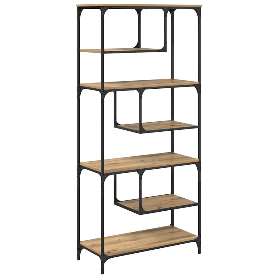 Boekenkast artisanaal eikenkleurig 81 x 36 x 176 cm