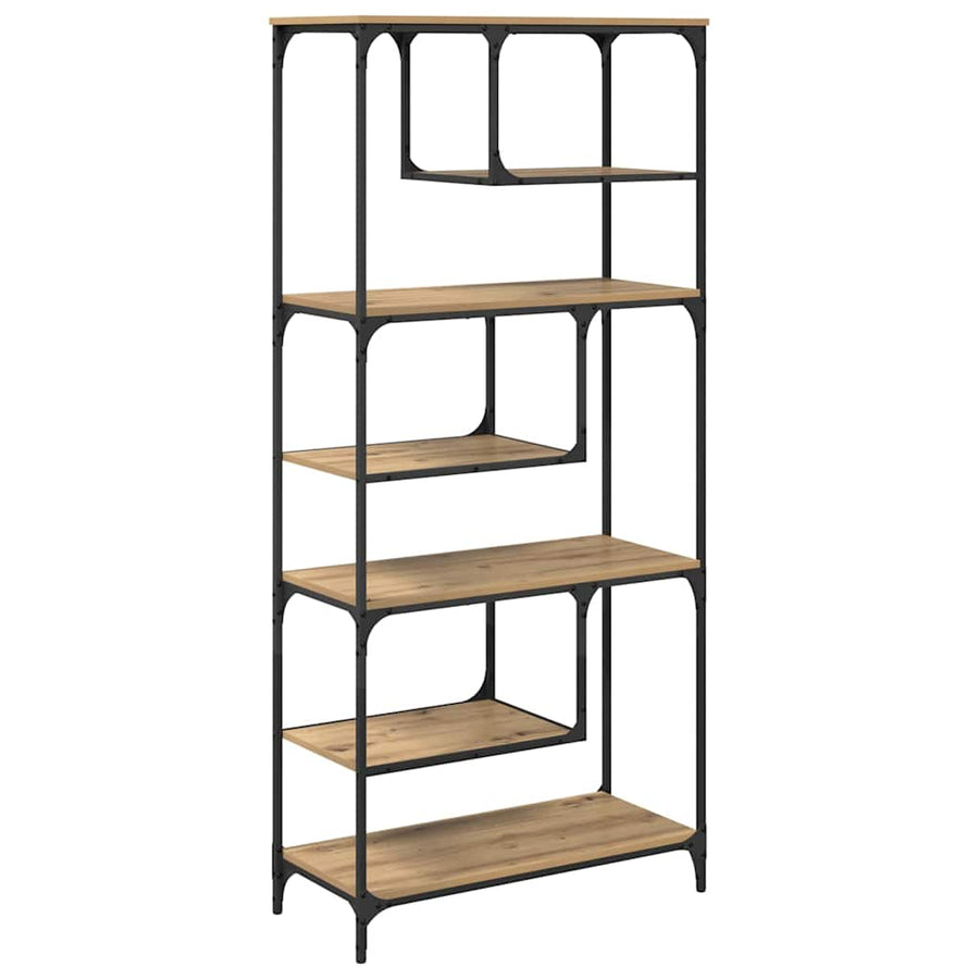 Boekenkast artisanaal eikenkleurig 81 x 36 x 176 cm