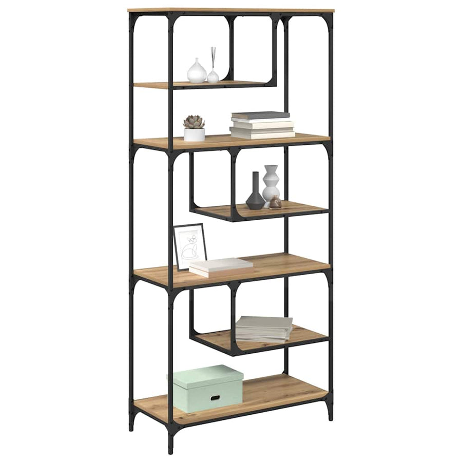 Boekenkast artisanaal eikenkleurig 81 x 36 x 176 cm
