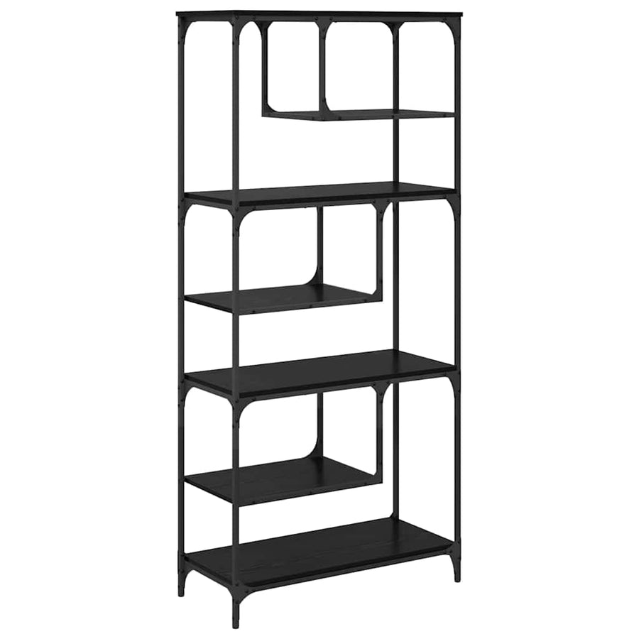 Boekenkast Zwart eiken 81 x 36 x 176 cm Bewerkt hout