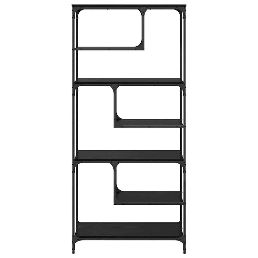 Boekenkast Zwart eiken 81 x 36 x 176 cm Bewerkt hout