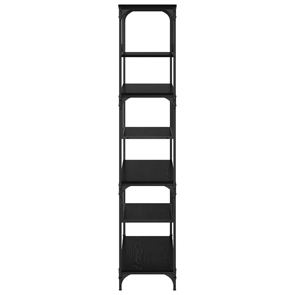 Boekenkast Zwart eiken 81 x 36 x 176 cm Bewerkt hout