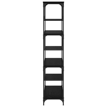 Boekenkast Zwart eiken 81 x 36 x 176 cm Bewerkt hout