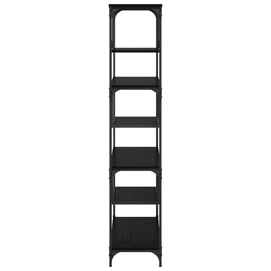 Boekenkast Zwart eiken 81 x 36 x 176 cm Bewerkt hout