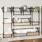Wall Shelf Set 6 pcs Reclaimed Wood 100 x 25 x 30 cm Engineered wood