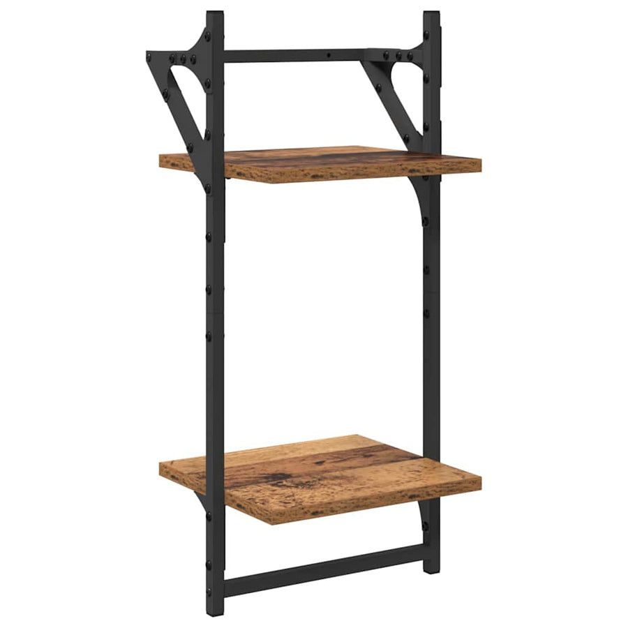 Wandplankenset 6 pcs Oud Hout 100 x 25 x 30 cm Bewerkt hout