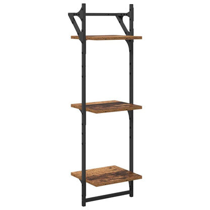 Wandplankenset 6 pcs Oud Hout 100 x 25 x 30 cm Bewerkt hout