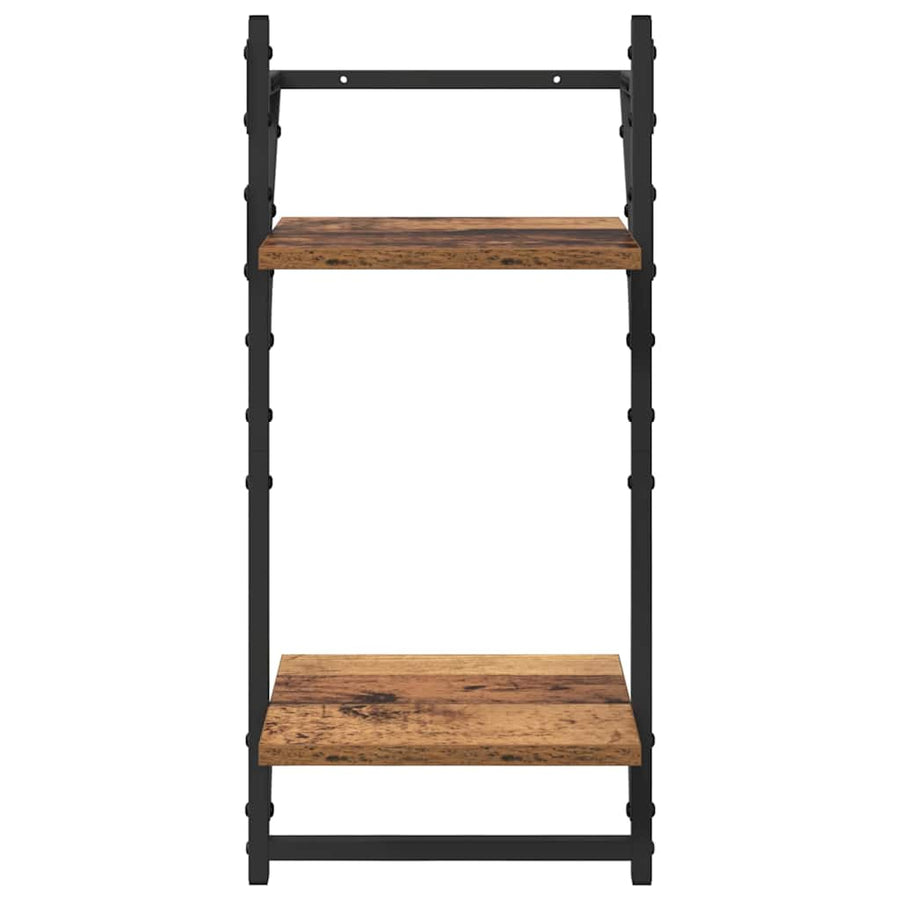 Wandplankenset 6 pcs Oud Hout 100 x 25 x 30 cm Bewerkt hout