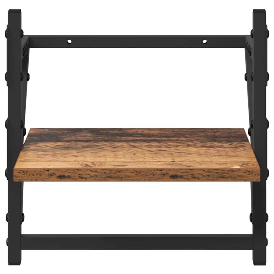 Wandplankenset 6 pcs Oud Hout 100 x 25 x 30 cm Bewerkt hout