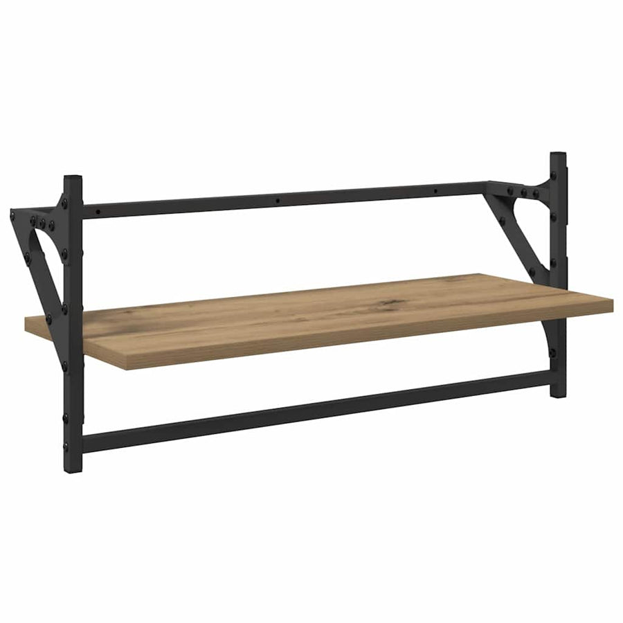 Wandplankenset met plank 6 pcs Artisan Eiken 100 x 25 x 30 cm