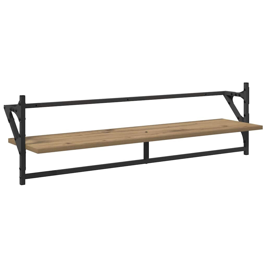 Wandplankenset met plank 6 pcs Artisan Eiken 100 x 25 x 30 cm