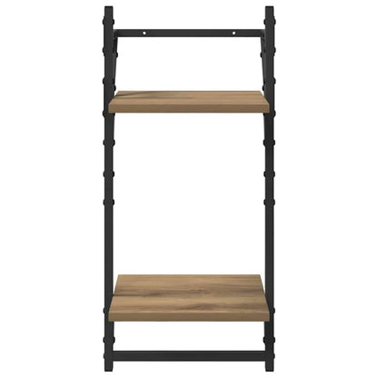 Wandplankenset met plank 6 pcs Artisan Eiken 100 x 25 x 30 cm