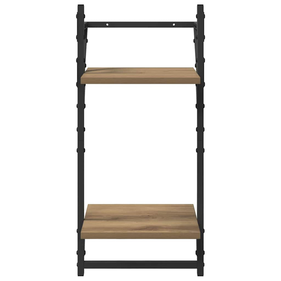 Wandplankenset met plank 6 pcs Artisan Eiken 100 x 25 x 30 cm