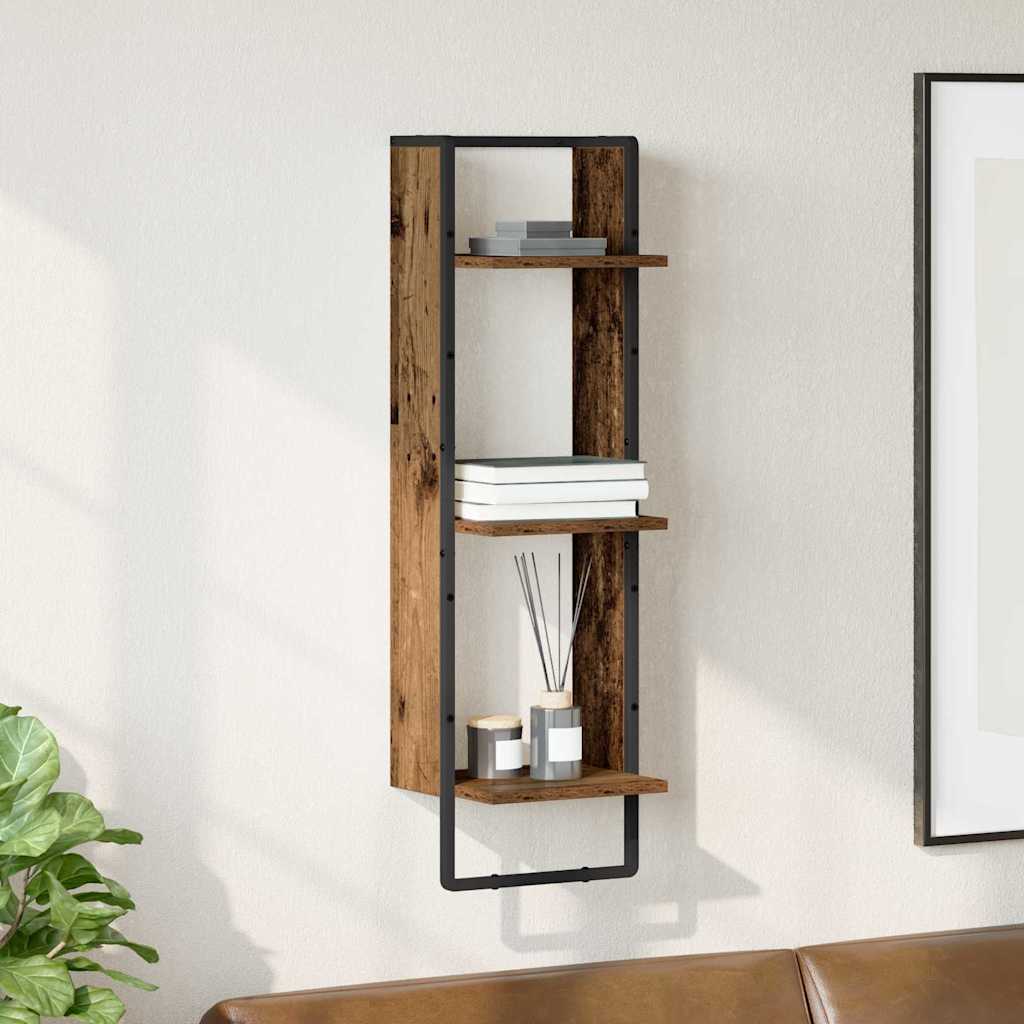 Wandplank met plank Oud Hout 30 x 25 x 100 cm Bewerkt hout