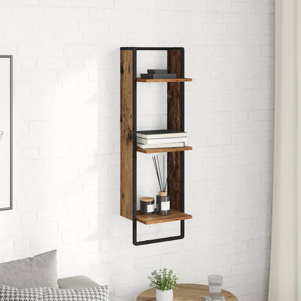Wandplank met plank Oud Hout 30 x 25 x 100 cm Bewerkt hout