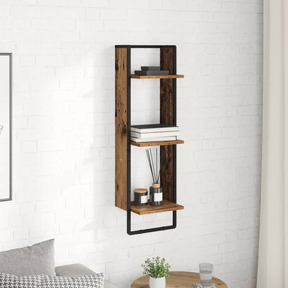 Wandplank met plank Oud Hout 30 x 25 x 100 cm Bewerkt hout