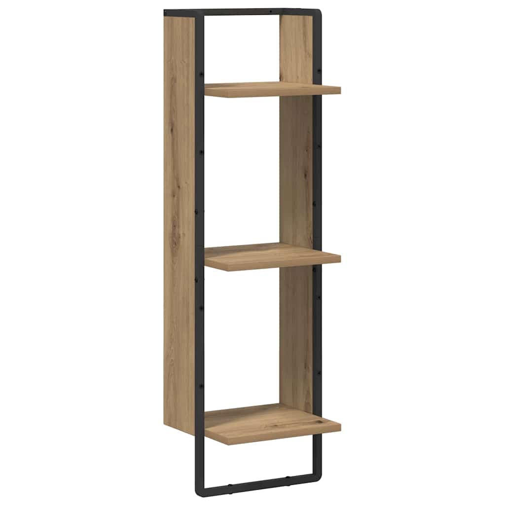 Wandplank met plank Artisan Eiken 30 x 25 x 100 cm Bewerkt hout