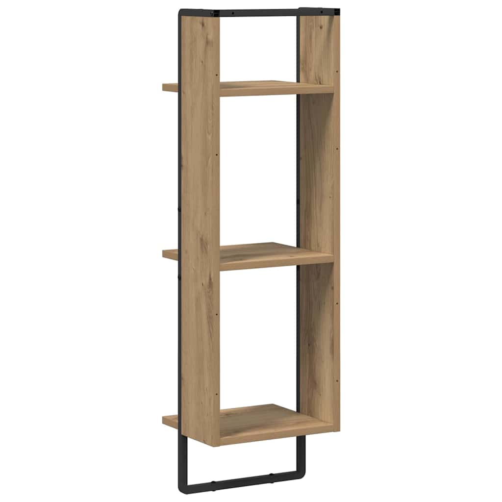 Wandplank met plank Artisan Eiken 30 x 25 x 100 cm Bewerkt hout