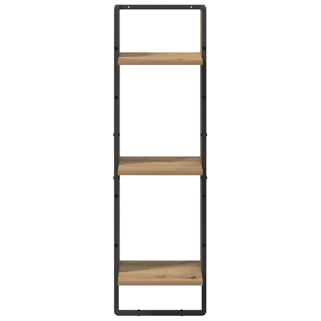 Wandplank met plank Artisan Eiken 30 x 25 x 100 cm Bewerkt hout