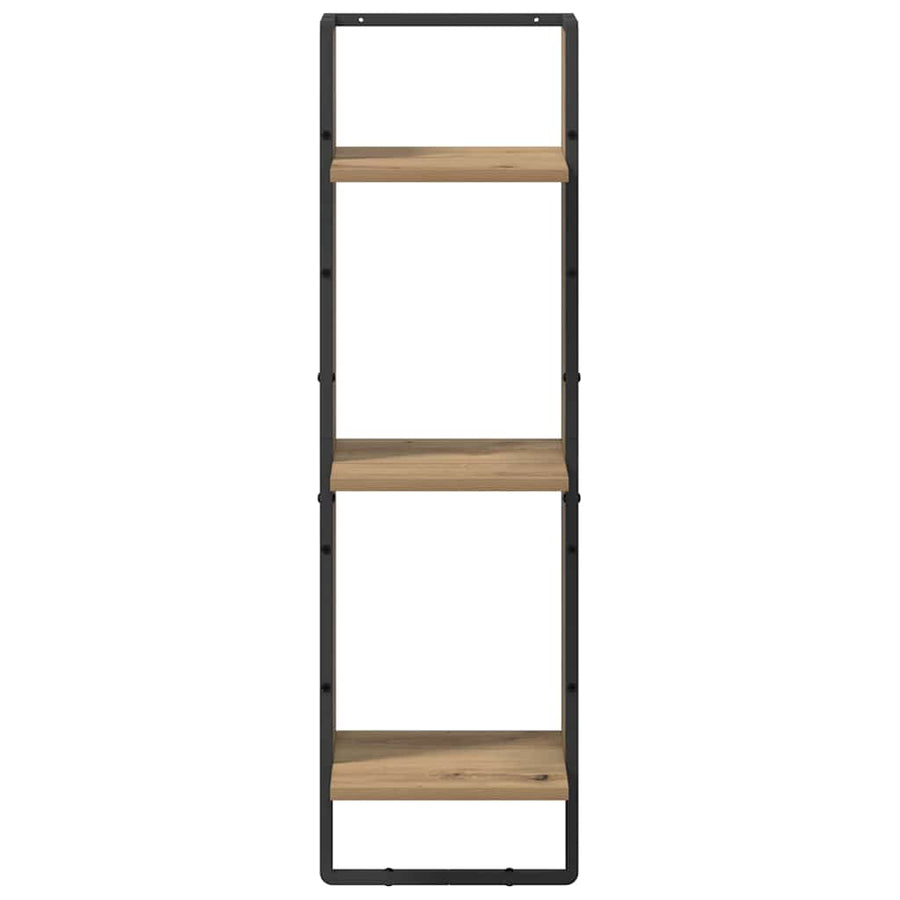 Wandplank met plank Artisan Eiken 30 x 25 x 100 cm Bewerkt hout