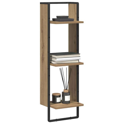 Wandplank met plank Artisan Eiken 30 x 25 x 100 cm Bewerkt hout
