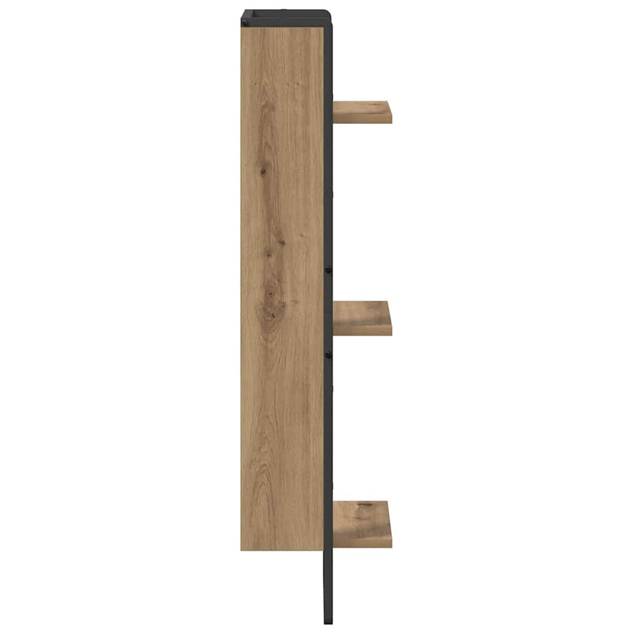 Wandplank met plank Artisan Eiken 30 x 25 x 100 cm Bewerkt hout