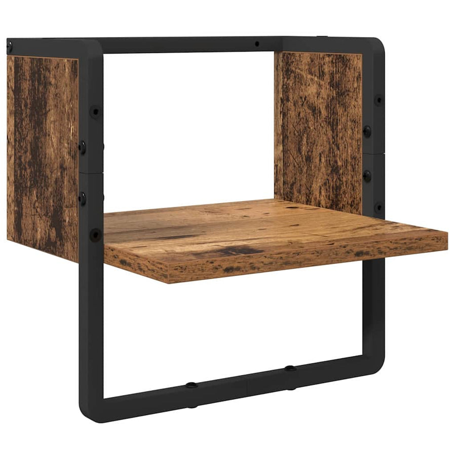 Wandplankenset 4 pcs Oud Hout 65 x 25 x 30 cm Bewerkt hout
