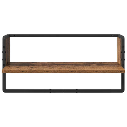 Wandplankenset 4 pcs Oud Hout 65 x 25 x 30 cm Bewerkt hout