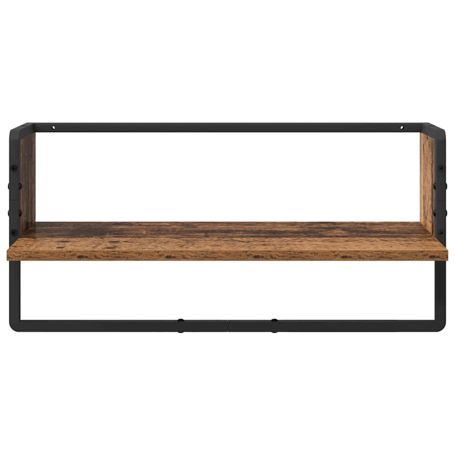 Wandplankenset 4 pcs Oud Hout 65 x 25 x 30 cm Bewerkt hout