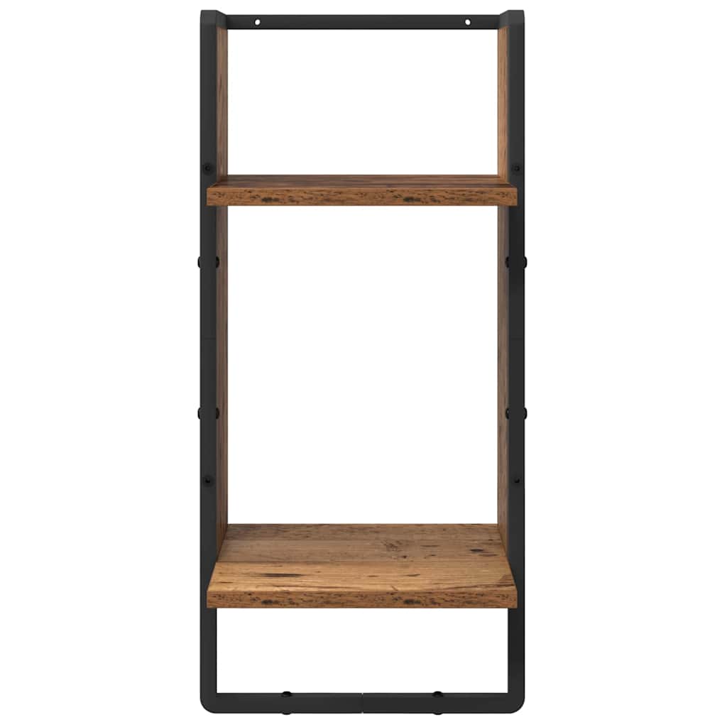 Wandplankenset 4 pcs Oud Hout 65 x 25 x 30 cm Bewerkt hout