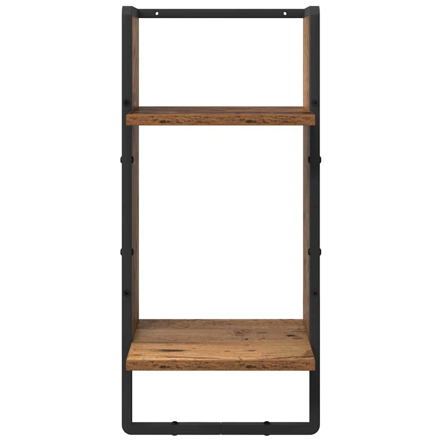 Wandplankenset 4 pcs Oud Hout 65 x 25 x 30 cm Bewerkt hout