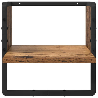 Wandplankenset 4 pcs Oud Hout 65 x 25 x 30 cm Bewerkt hout