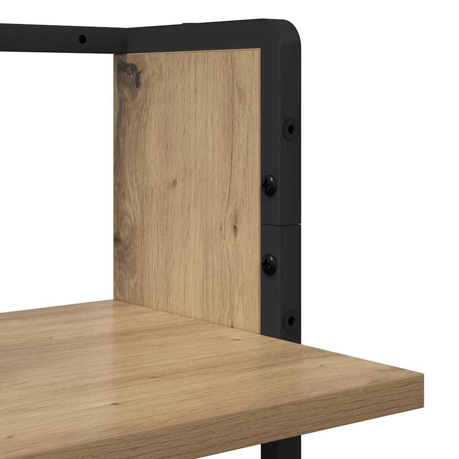 Wandplankenset 4 pcs Artisan Eiken 65 x 25 x 30 cm Bewerkt hout