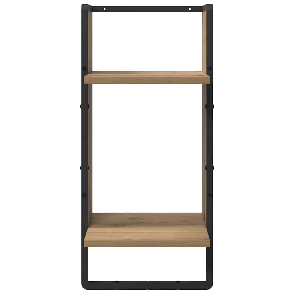 Wandplankenset 4 pcs Artisan Eiken 65 x 25 x 30 cm Bewerkt hout