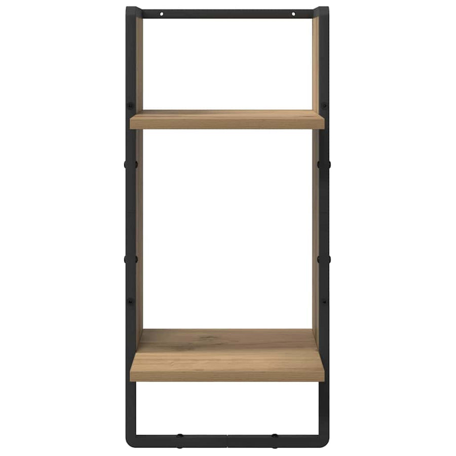 Wandplankenset 4 pcs Artisan Eiken 65 x 25 x 30 cm Bewerkt hout