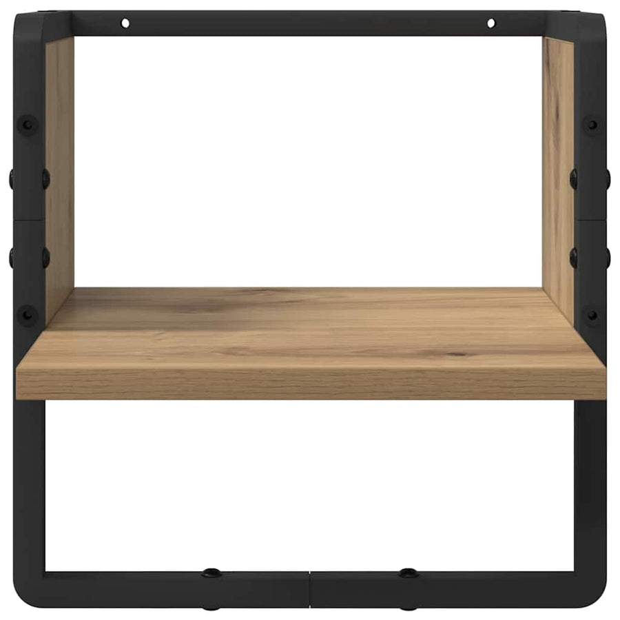 Wandplankenset 4 pcs Artisan Eiken 65 x 25 x 30 cm Bewerkt hout