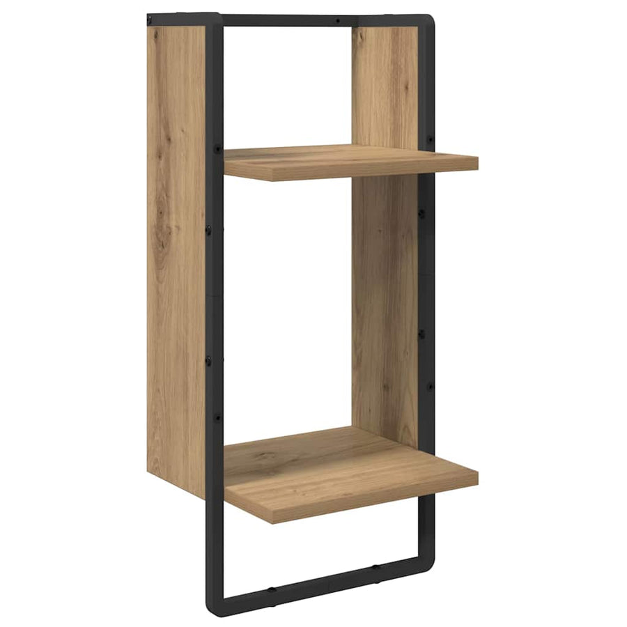 Wandplankenset met plank 6 pcs Artisan Eiken 100 x 25 x 30 cm