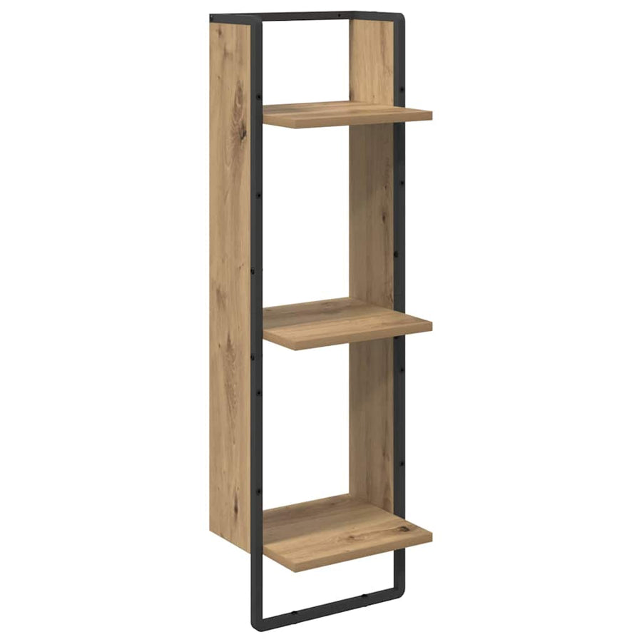 Wandplankenset met plank 6 pcs Artisan Eiken 100 x 25 x 30 cm