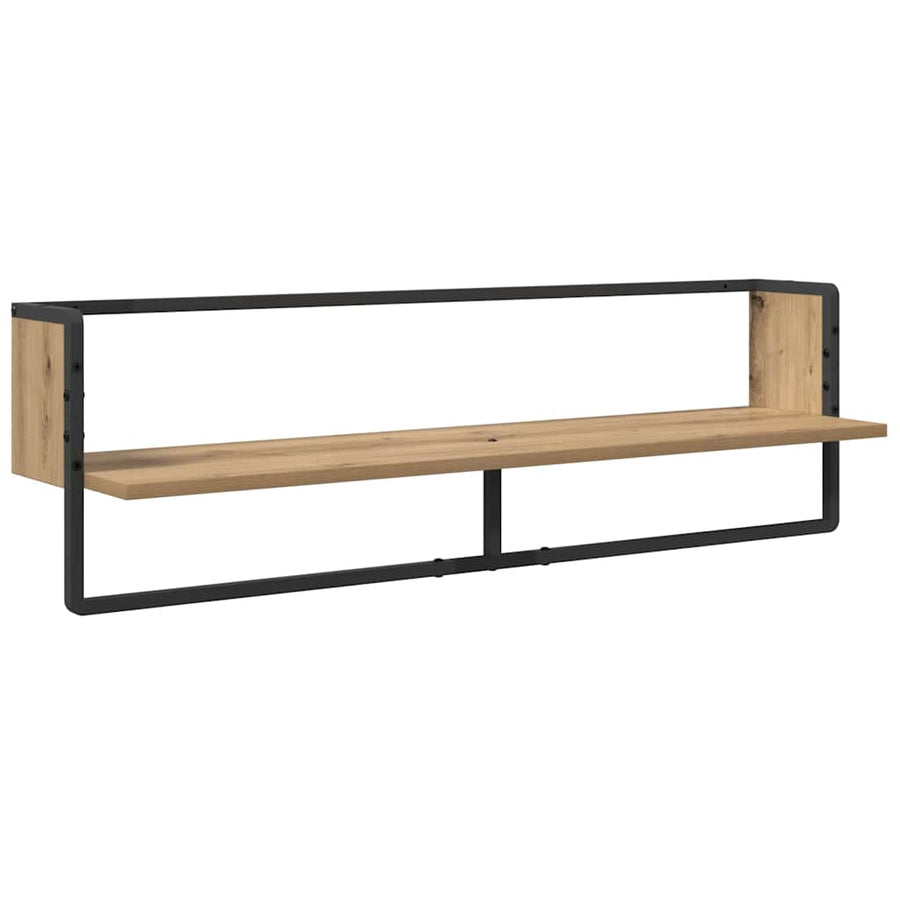 Wandplankenset met plank 6 pcs Artisan Eiken 100 x 25 x 30 cm