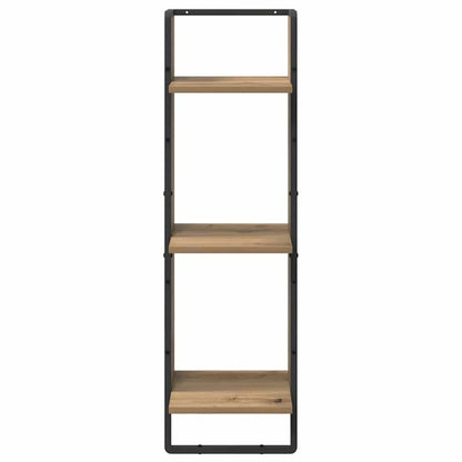 Wandplankenset met plank 6 pcs Artisan Eiken 100 x 25 x 30 cm