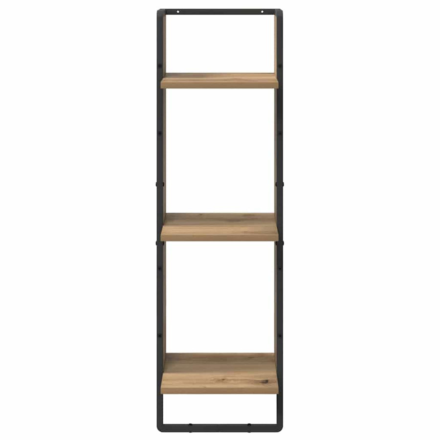 Wandplankenset met plank 6 pcs Artisan Eiken 100 x 25 x 30 cm