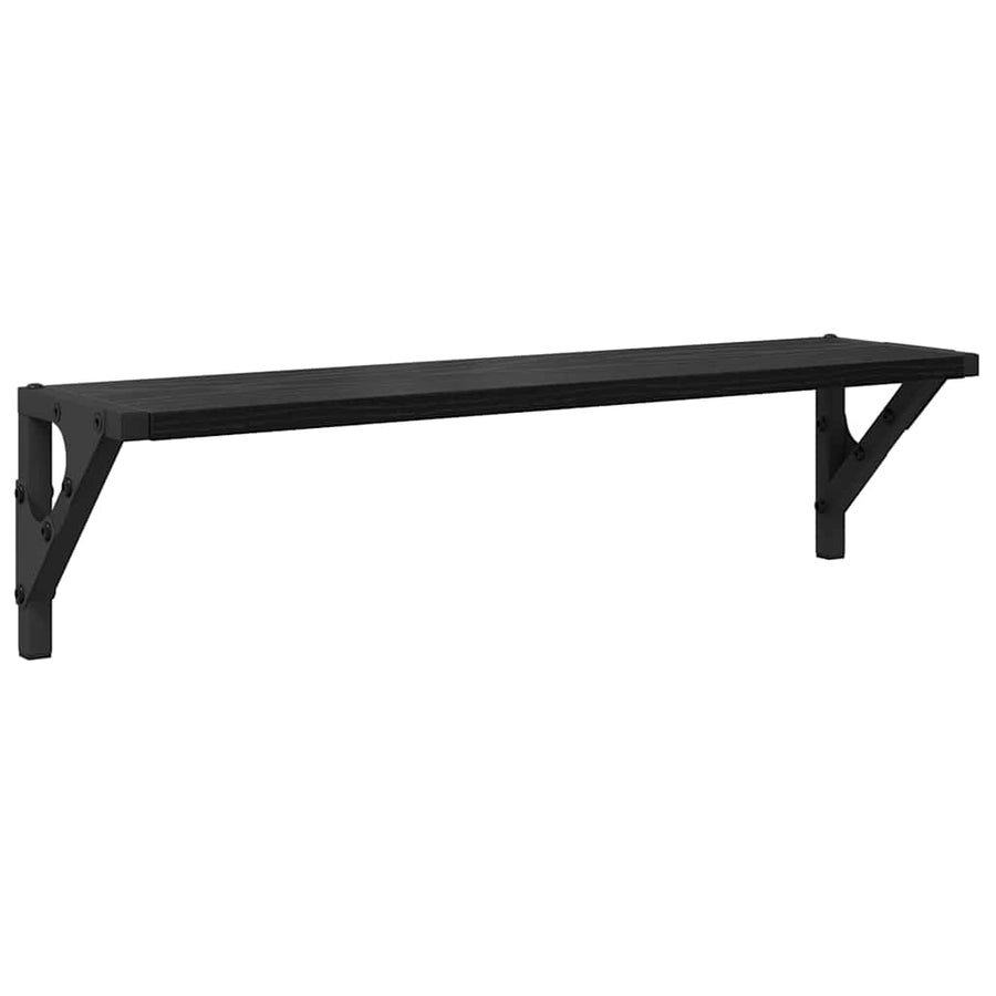 Wandplanken 2 pcs Zwart Eiken 60 x 15 x 15,5 cm Bewerkt hout